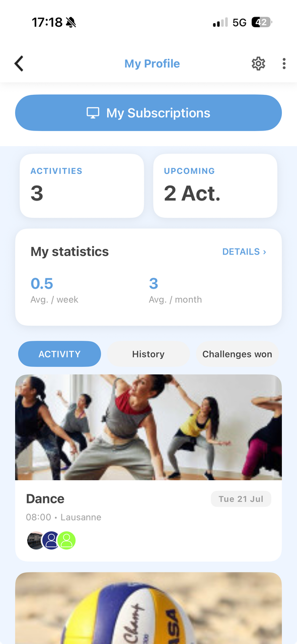 Real screen — statistics